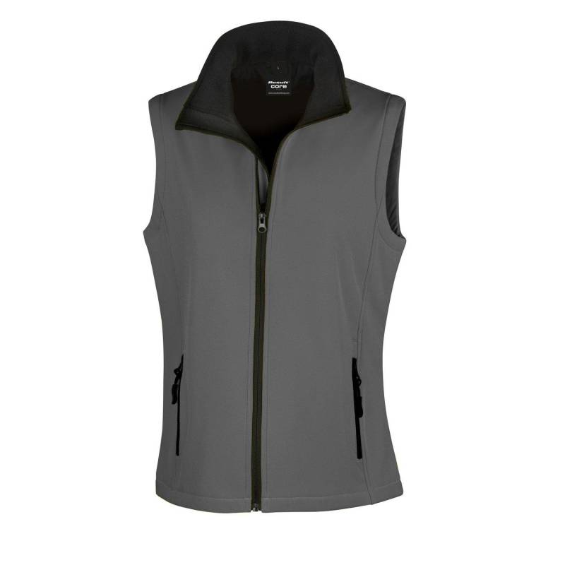 Core Softshellweste, Bedruckbar Damen Charcoal Black L von Result