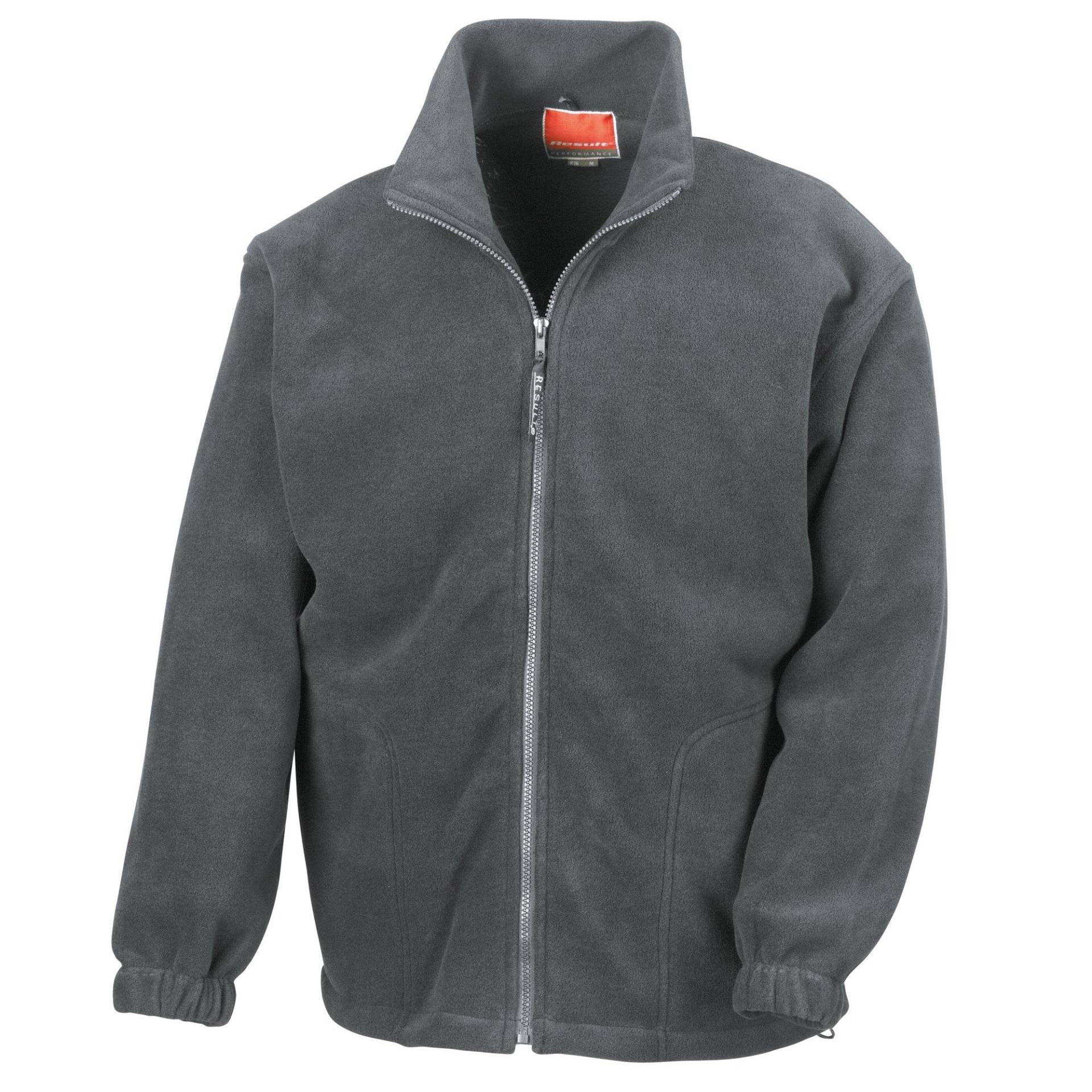 Result - FleeceJacke, Antipilling, für Herren, Grau, Größe S von Result