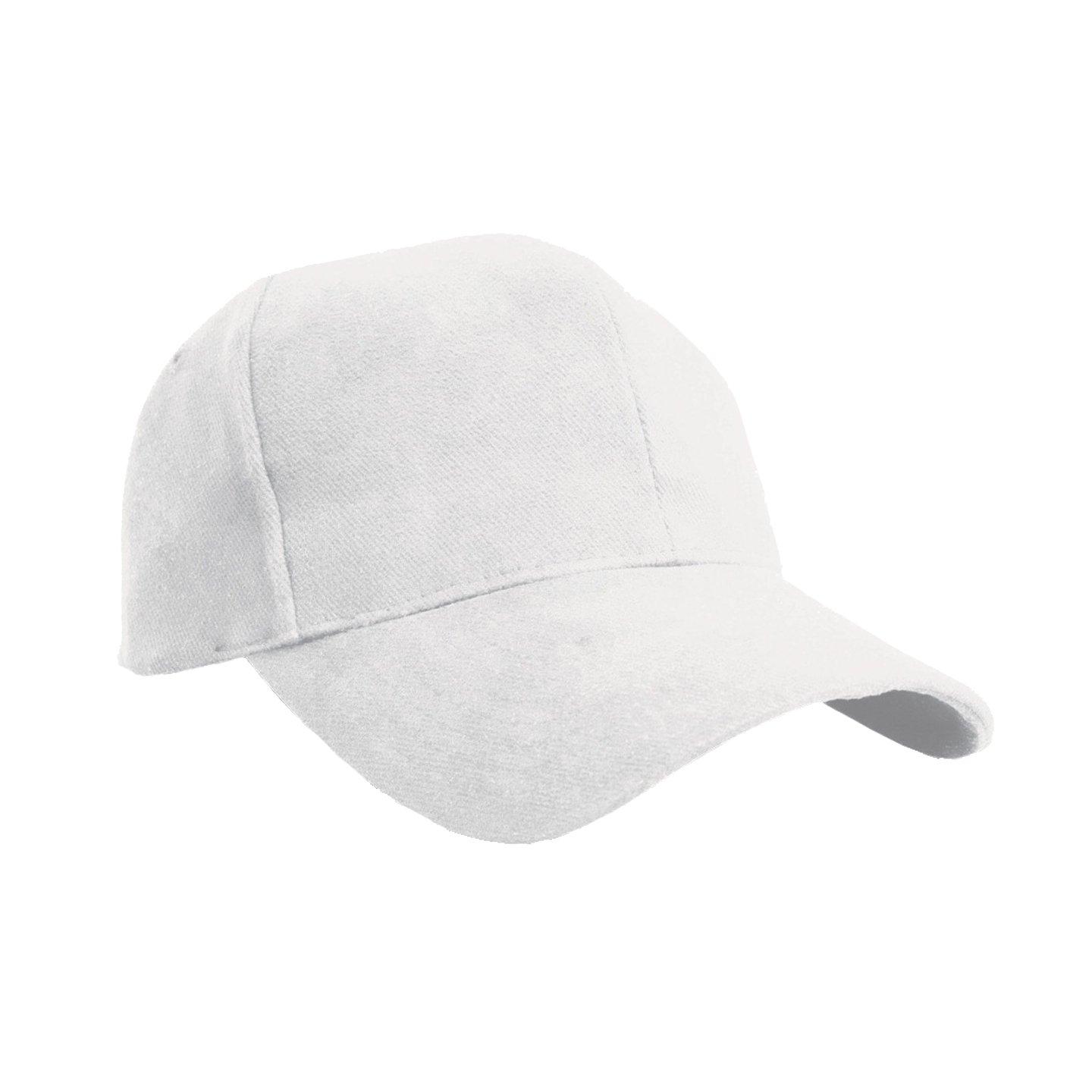 Pro Style Schwerer Gebürsteter Baumwolle Baseball Cap (2 Stück) Herren Weiss ONE SIZE von Result