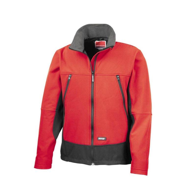 Softshelljacke, Wasserfest, Winddicht Herren Rot Bunt XL von Result