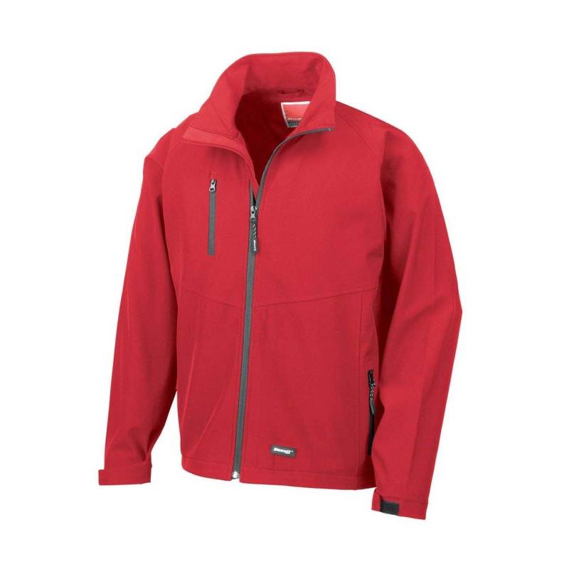 Softshelljacke, Zweilagig, Wasserabweisend, Atmungsaktiv Herren Rot Bunt XL von Result