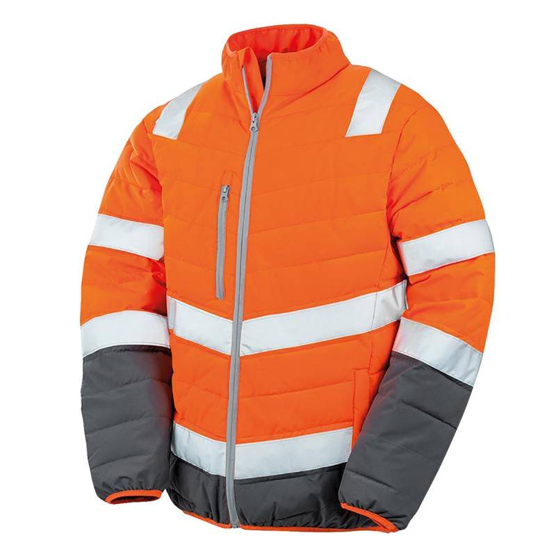 Safeguard Steppjacke In Warnfarben Herren Orange 3XL von Result