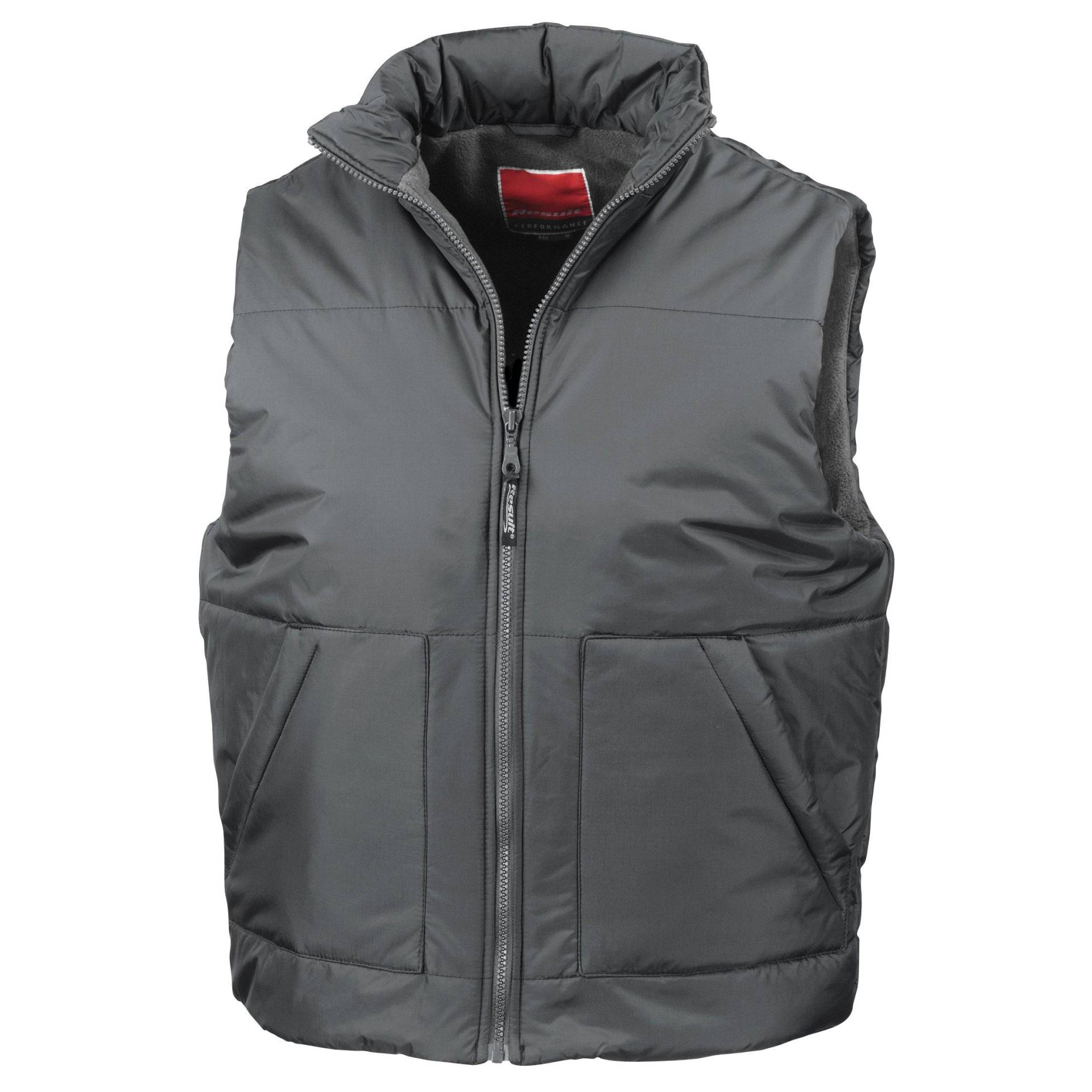 Steppweste Bodywarmer Mit Fleecefutter Damen Grau L von Result