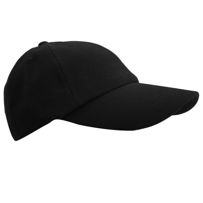 Low Profile Schwerer Gebürsteter Baumwolle Baseball Cap (2er Pack) Herren Schwarz ONE SIZE von Result