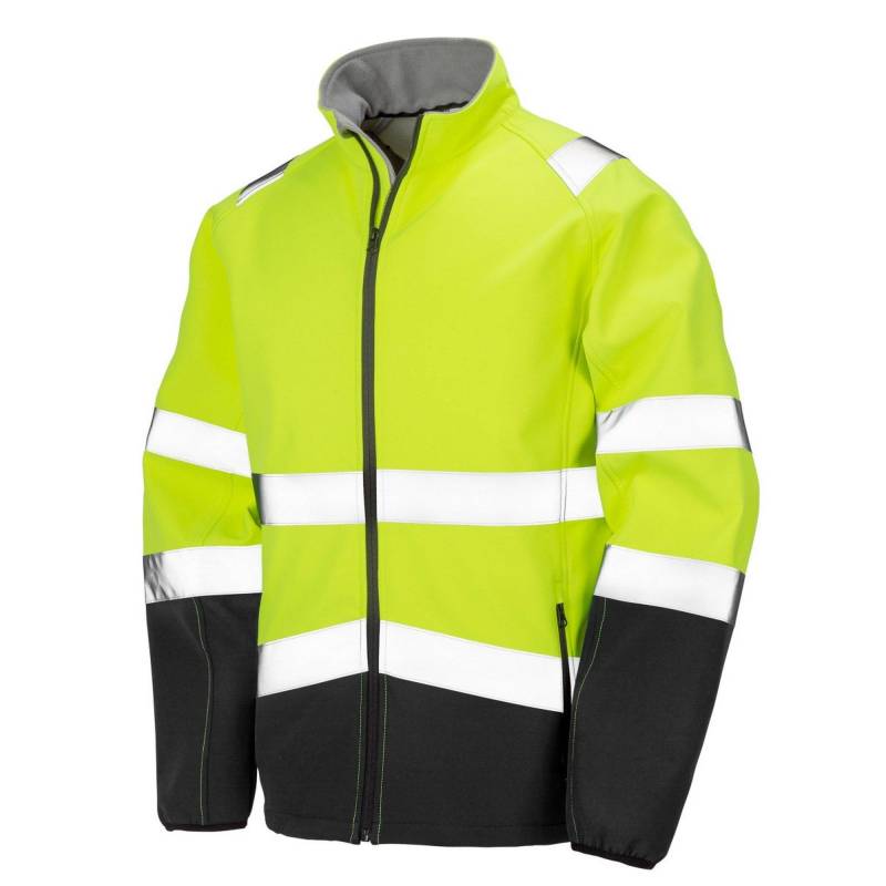 Safeguard By Softshelljacke Zum Bedrucken Sicherheit Herren Gelb Bunt XL von Result