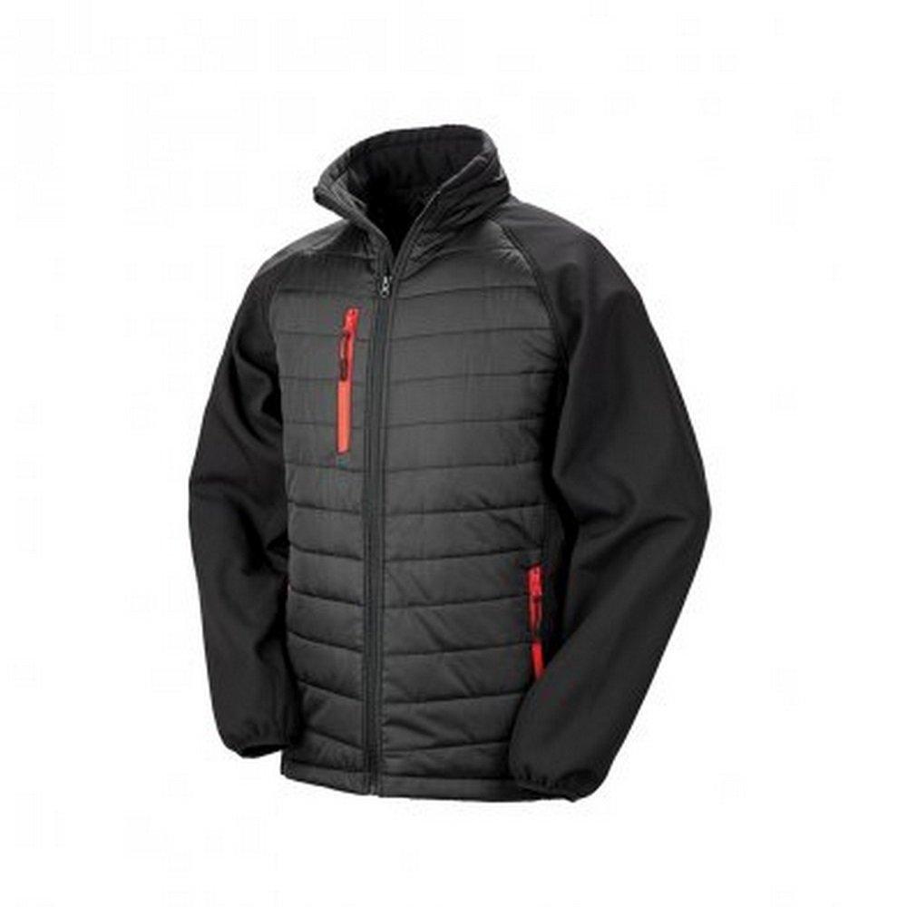 Softshelljacke Compass Gefüttert Herren Schwarz XL von Result