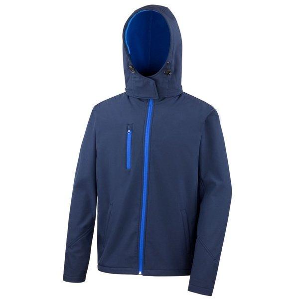 Core Softshell Jacke Lite Mit Kapuze Herren Marine XXL von Result