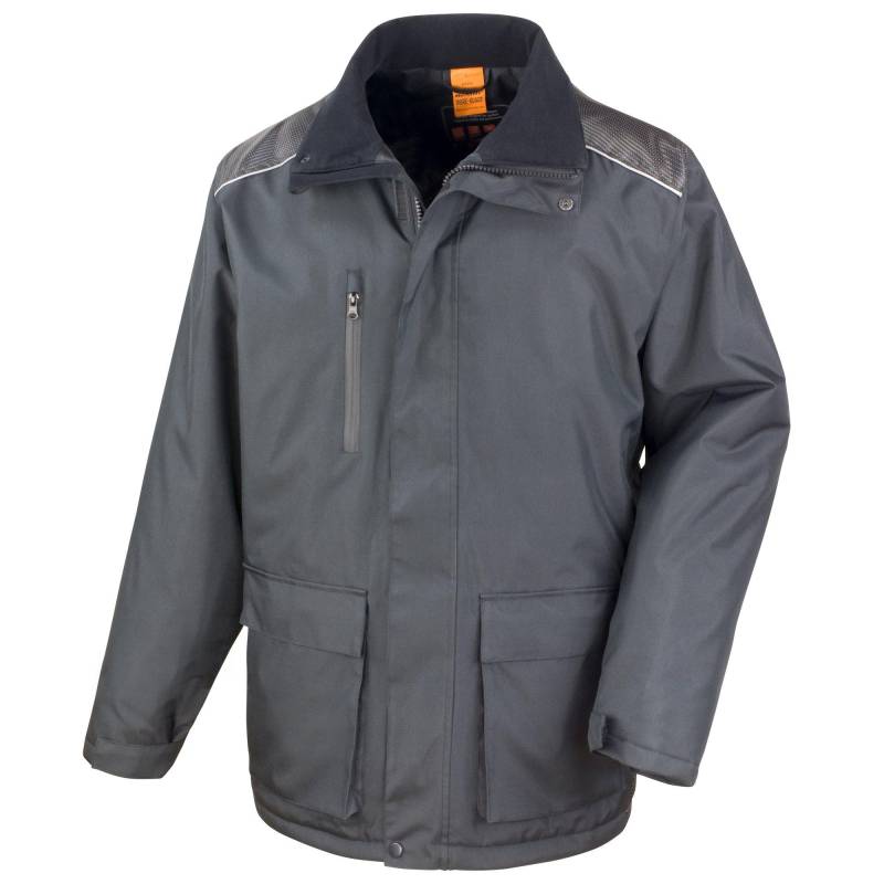 Workguard Vostex Arbeitsjacke Jacke, Lang, Wasserdicht, Winddicht Herren Schwarz 4XL von Result