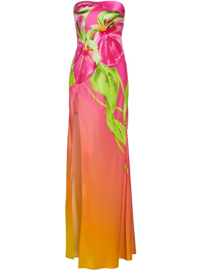 Retrofete Aiyanna strapless silk maxi dress - Pink von Retrofete