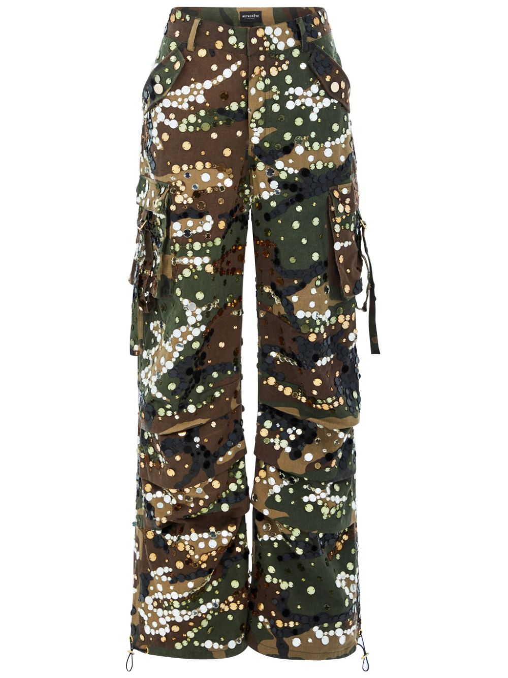 Retrofete Alexia camouflage-print trousers - Green von Retrofete