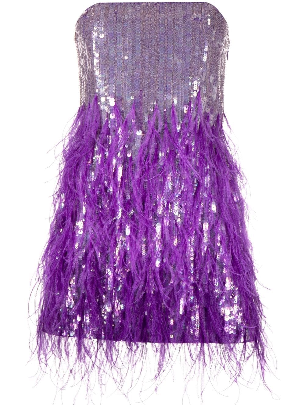 Retrofete Anastasia sequin-embellished strapless dress - Purple von Retrofete