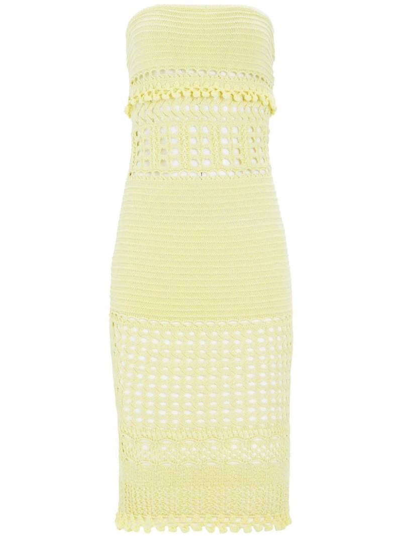 Retrofete Caroline knit crochet dress - Yellow von Retrofete