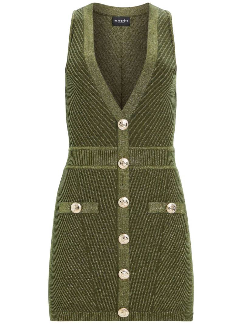 Retrofete Ellison ribbed-knit minidress - Green von Retrofete