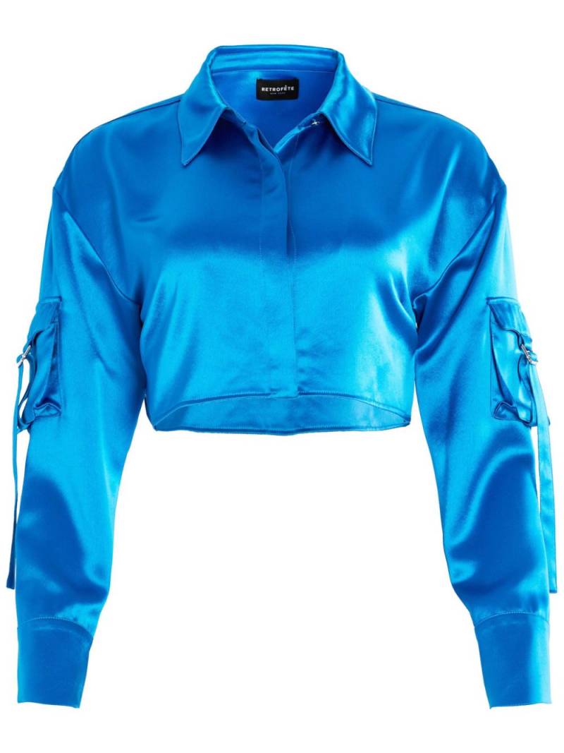 Retrofete Gaia long-sleeve top - Blue von Retrofete