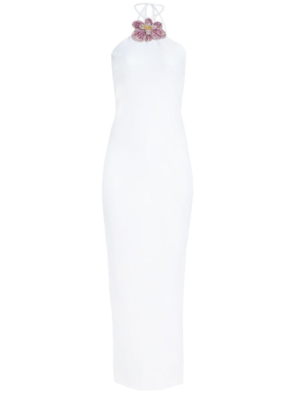 Retrofete Jessie rhinestone halterneck dress - White von Retrofete