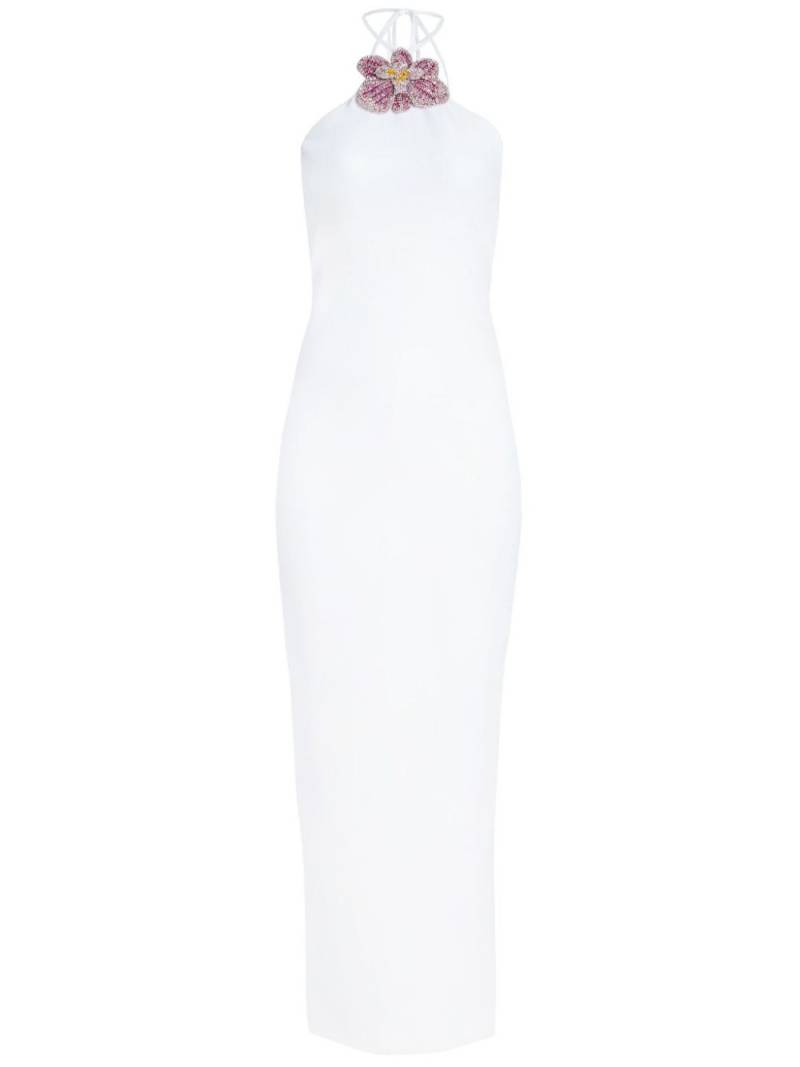 Retrofete Jessie rhinestone halterneck dress - White von Retrofete