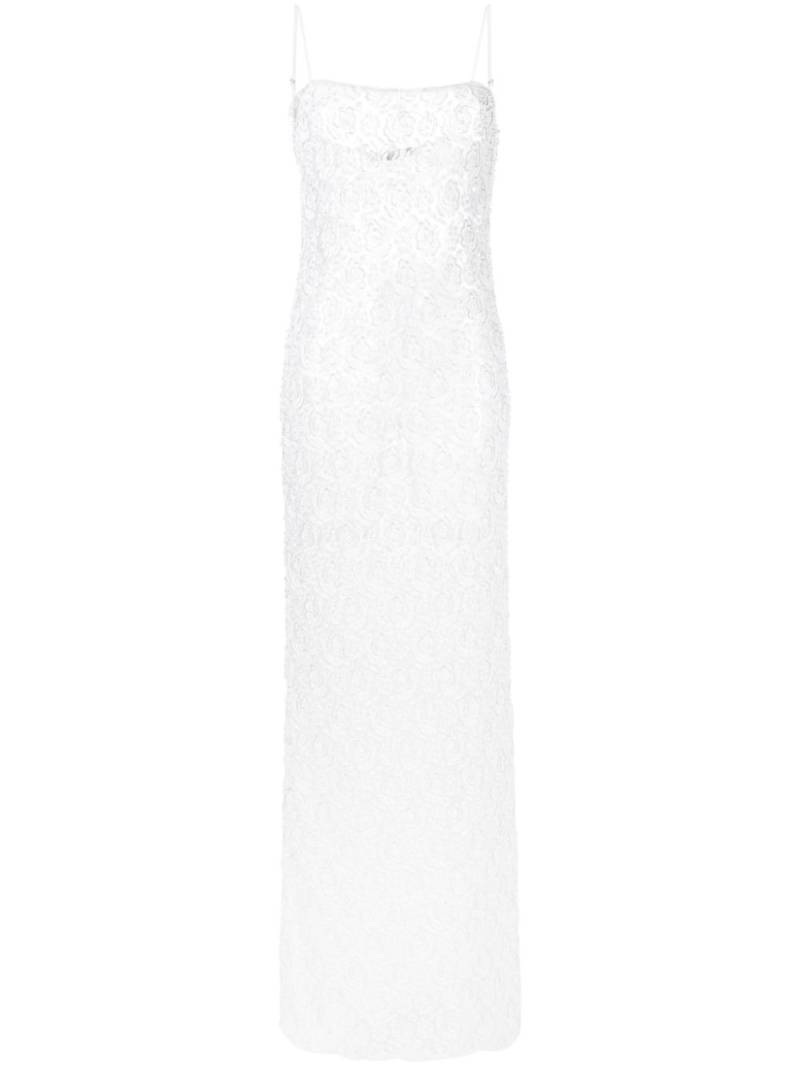 Retrofete Landy floral-lace long dress - White von Retrofete