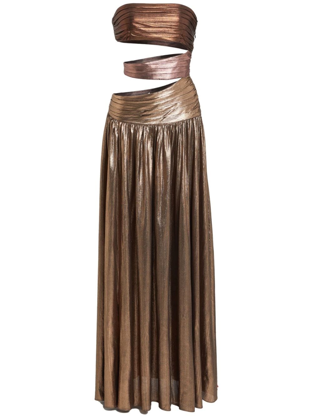 Retrofete Lia cut-out strapless maxi dress - Brown von Retrofete