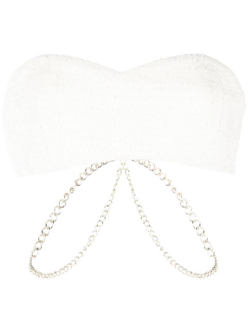 Retrofete Loris chain-link bandeau top - White von Retrofete