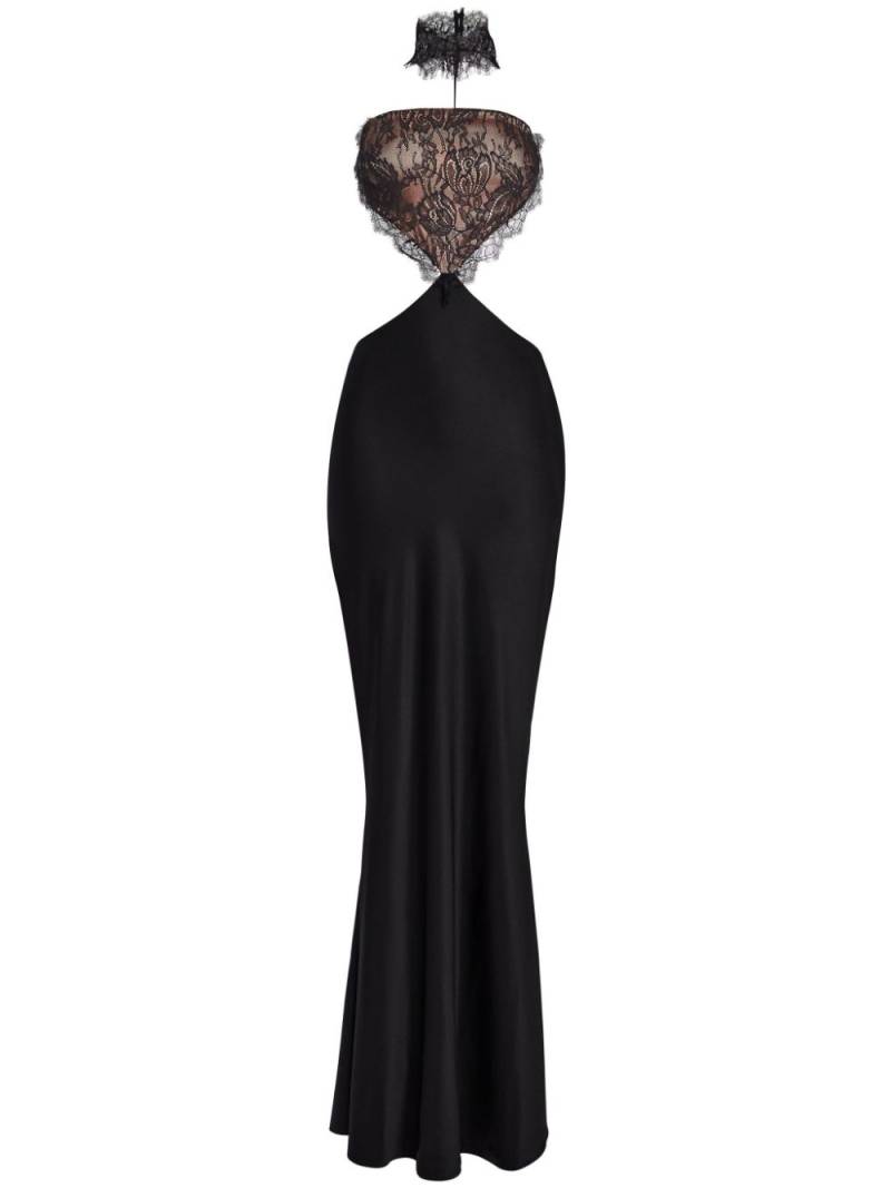 Retrofete Lucie lace cut-out gown - Black von Retrofete