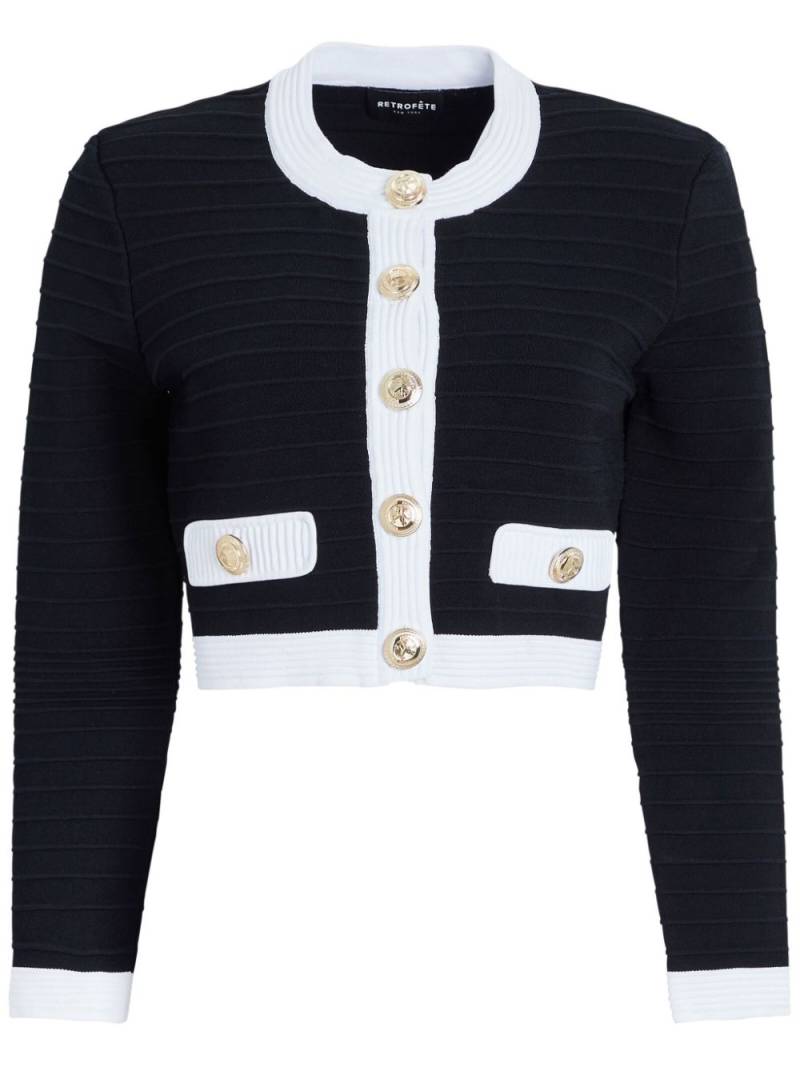 Retrofete Moore cropped cardigan - Black von Retrofete