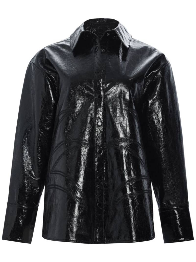 Retrofete Shaili leather shirt - Black von Retrofete