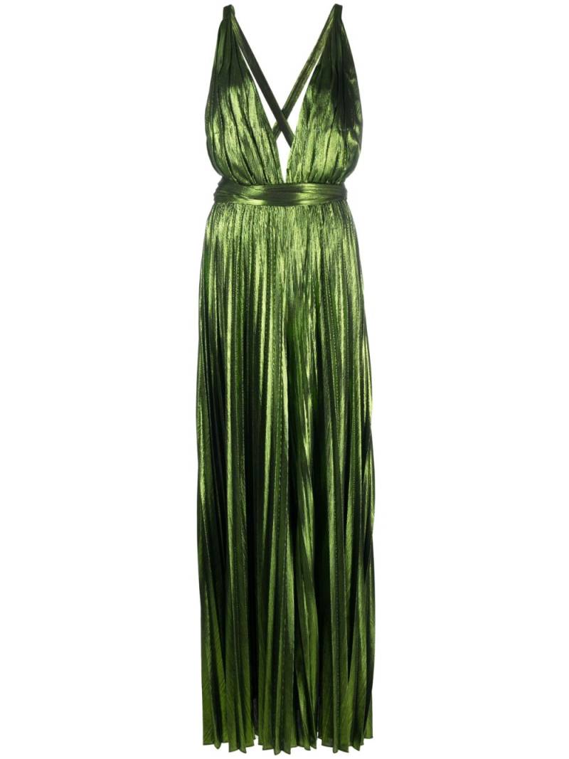 Retrofete metallic pleated jumpsuit - Green von Retrofete