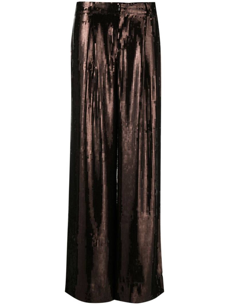 Retrofete mid-rise sequin-embellished palazzo pants - Brown von Retrofete