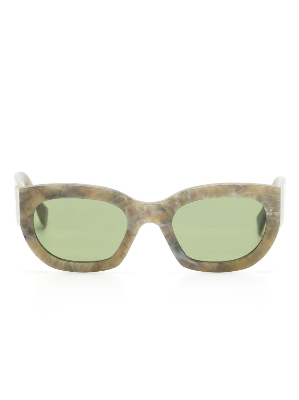 Retrosuperfuture logo-embossed rectangle-shape sunglasses - Green von Retrosuperfuture