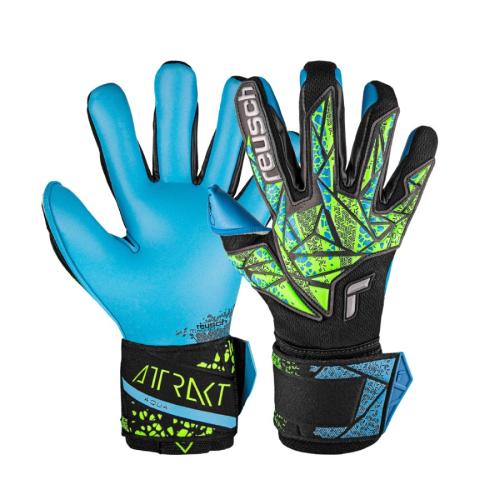 Reusch Attrakt Aqua - blk/fl.lime/a.blu (Grösse: 10.5) von Reusch