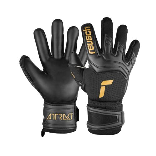 Reusch Attrakt Duo Junior - black/gold (Grösse: 5) von Reusch