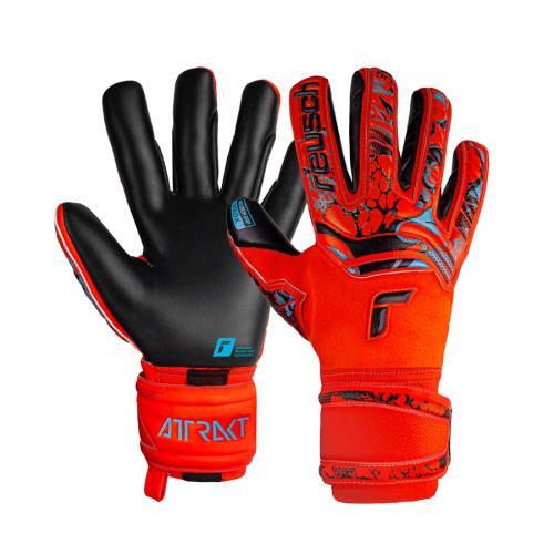 Reusch Attrakt Gold X - bri.red/f.blu/blk (Grösse: 11) von Reusch