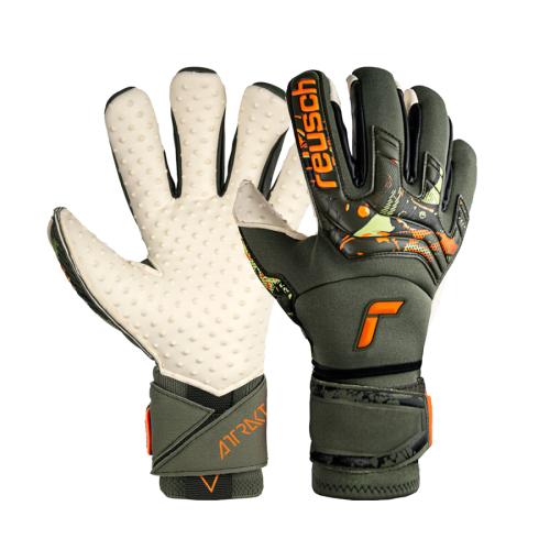 Reusch Attrakt SpeedBump Ortho-Tec - d.green/sh.orange (Grösse: 10) von Reusch