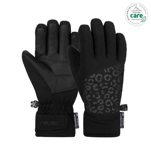 Reusch Beatrix R-TEX XT JR Skihandschuh - black/blk leopard (Grösse: 4.5) von Reusch