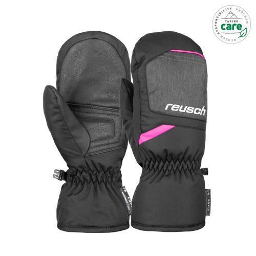 Reusch Bennet r-tex XT Mitt Kinder Skihandschuh - blk/blk mel/pinkg (Grösse: 3.5) von Reusch