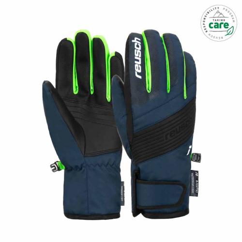 Reusch Duke R-TEX XT Kinder Skihandschuh - blk/d.blu/n.green (Grösse: 4) von Reusch