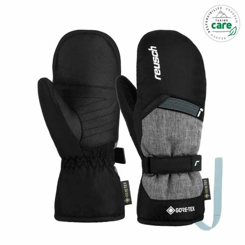 Reusch Flash GORE-TEX Mitten Kinder Skihandschuh - blk/blk mel/cabba (Grösse: 3.5) von Reusch