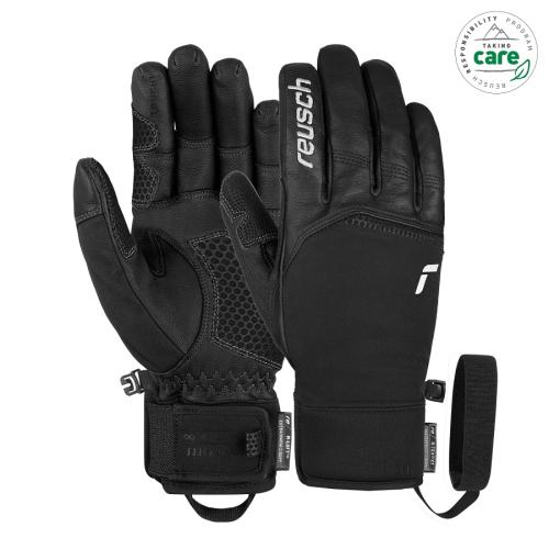 Reusch LLEON R-TEX XT Skihandschuh - black/white (Grösse: 7.5) von Reusch