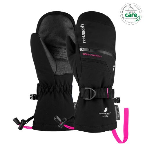 Reusch Lando R-Tex XT Kinder Skihandschuh - black/pink glo (Grösse: 5) von Reusch