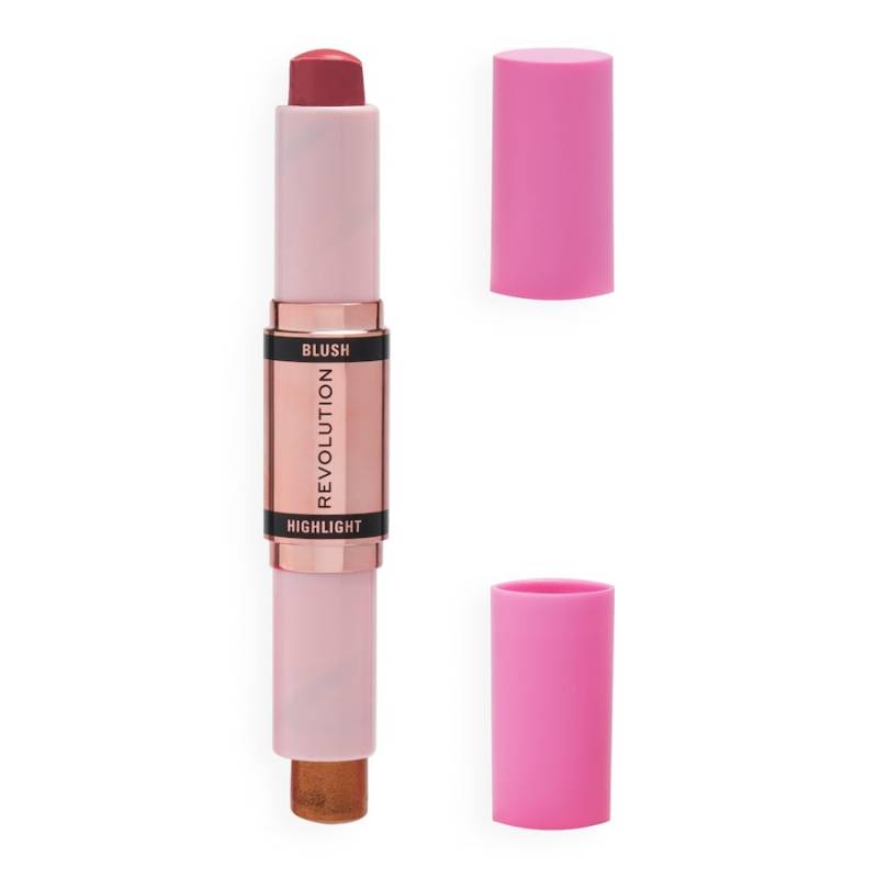 REVOLUTION  REVOLUTION Blush & Highlight Stick Flushing Pink highlighter 8.6 g von Revolution