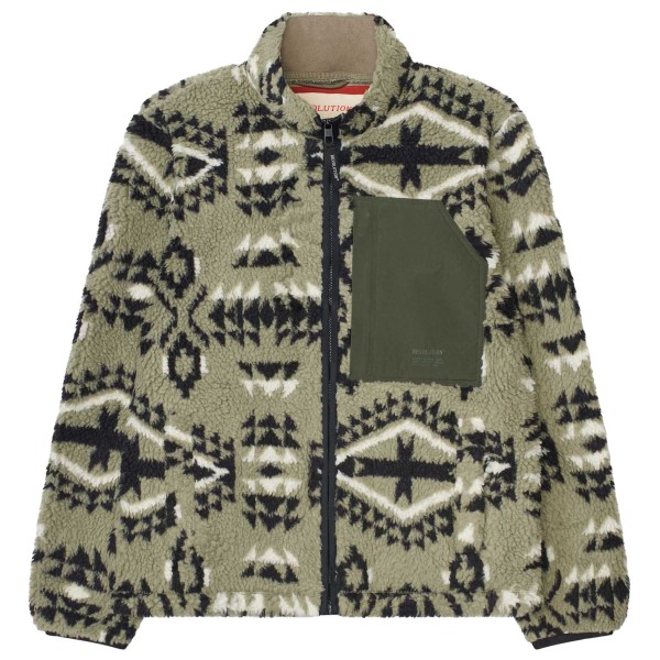 Revolution - Printed Pocket Teddy - Fleecejacke Gr M;S;XL;XXL blau;braun;oliv von Revolution