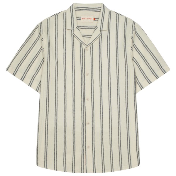 Revolution - Short-Sleeved Cuban Cotton Linen Shirt - Hemd Gr L;M;S;XL;XXL beige;weiß Revolution - Short-Sleeved Cuban Cotton Linen Shirt - Hemd Gr L;M;S;XL;XXL beige;weiß von Revolution