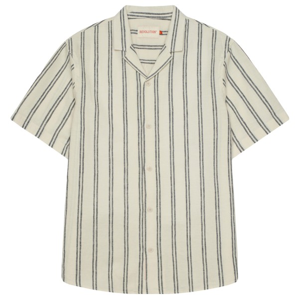 Revolution - Short-Sleeved Cuban Cotton Linen Shirt - Hemd Gr L beige von Revolution