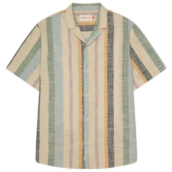 Revolution - Short-Sleeved Cuban Cotton Shirt - Hemd Gr L beige von Revolution