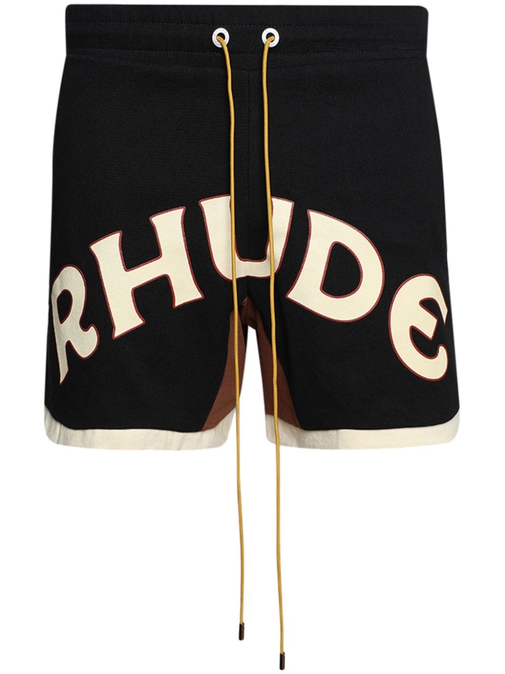 RHUDE Mechanic logo-print shorts - Black von RHUDE