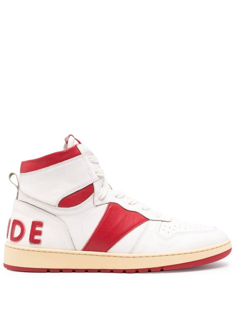 RHUDE Rhecess high-top leather sneakers - Red von RHUDE