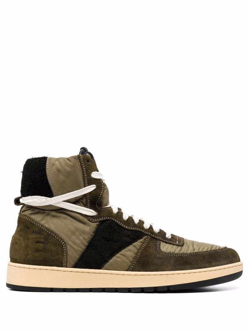 RHUDE Rhecess panelled high-top sneakers - Green von RHUDE