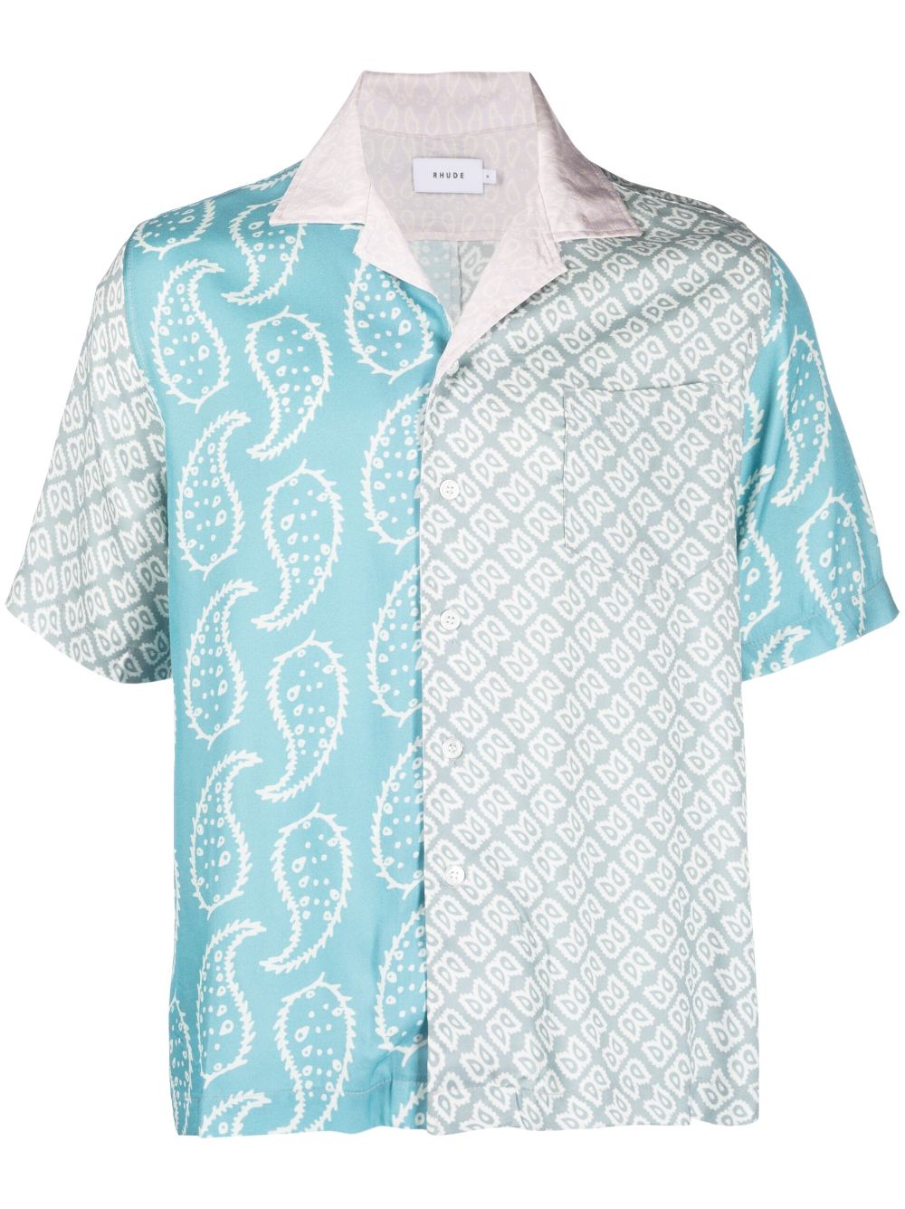 RHUDE bandana-print short-sleeved shirt - Blue von RHUDE