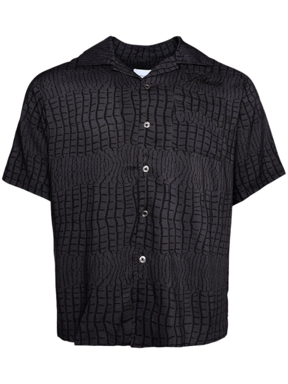 RHUDE crocodile-print shirt - Black von RHUDE