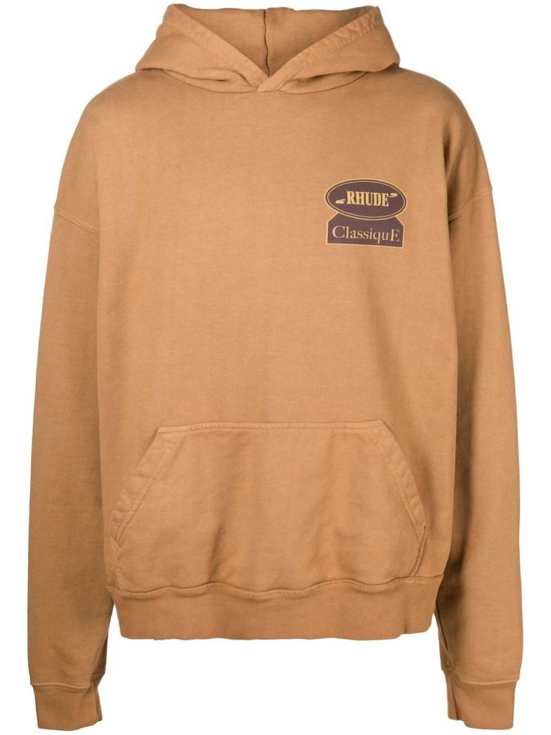 RHUDE graphic-print hoodie - Brown von RHUDE